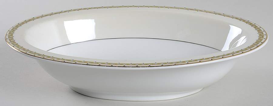 Athena (Yellow Key) 10" Oval Vegetable Bowl by Thun-1