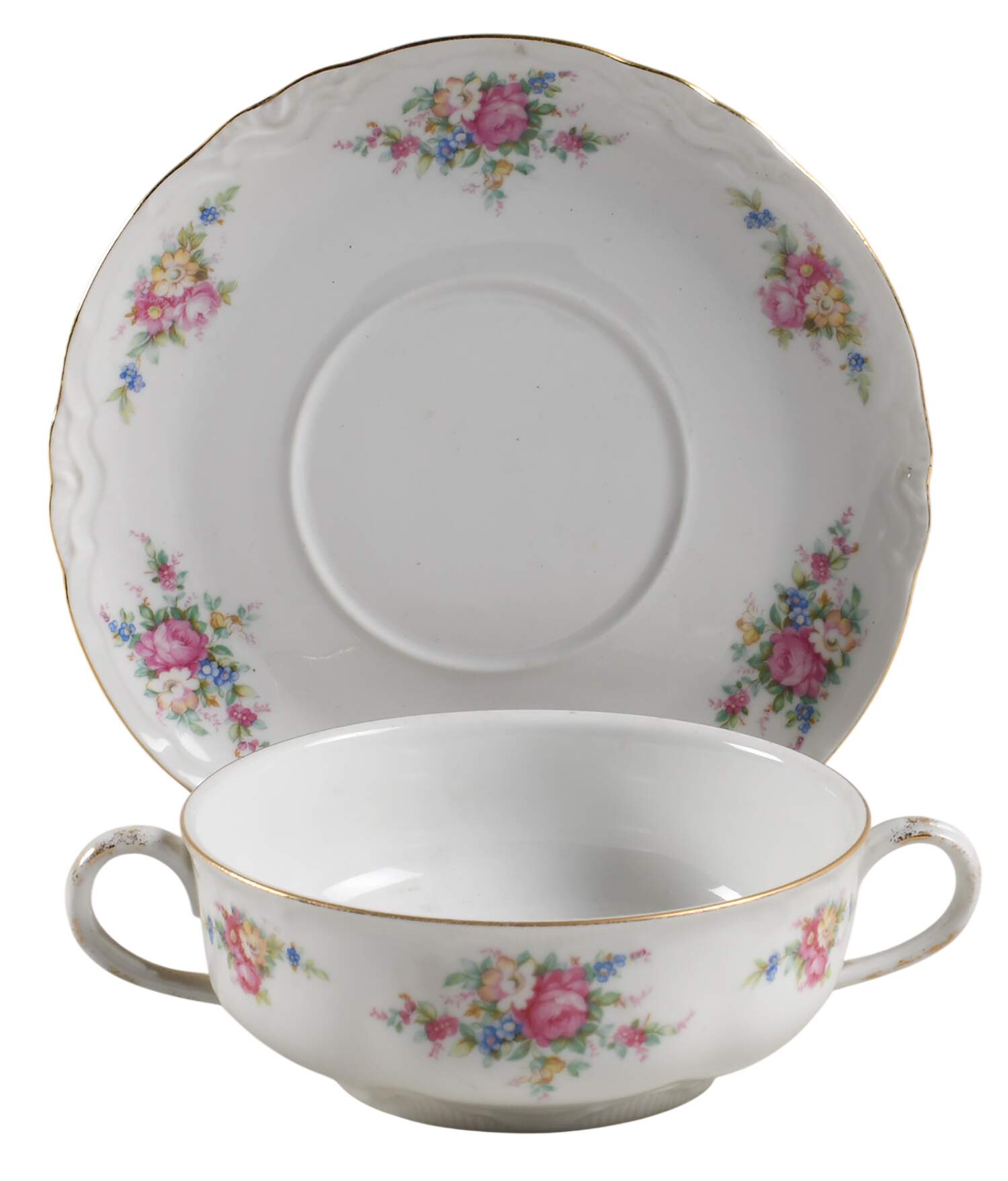 Marmora Flat Cream Soup Bowl & Saucer Set by Thun-1