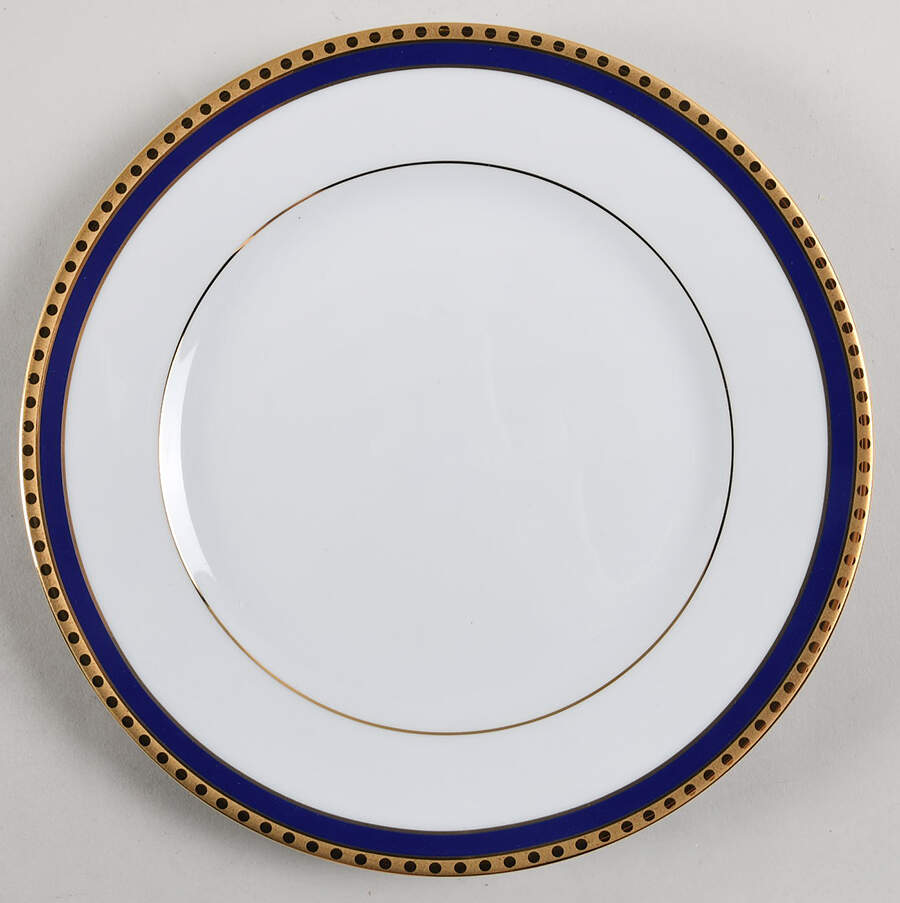 Blue Band Salad/Dessert Plate by Tiffany-1