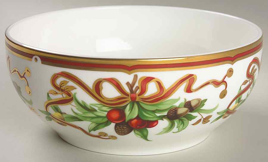 Tiffany Holiday (White Background, Japan) 7" Round Vegetable Bowl by Tiffany-1