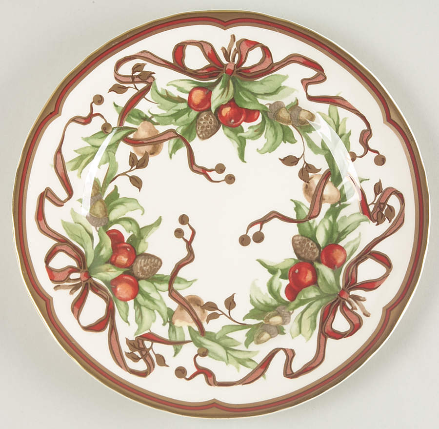 Tiffany Garland (Cream Background, England) Luncheon Plate by Tiffany-1