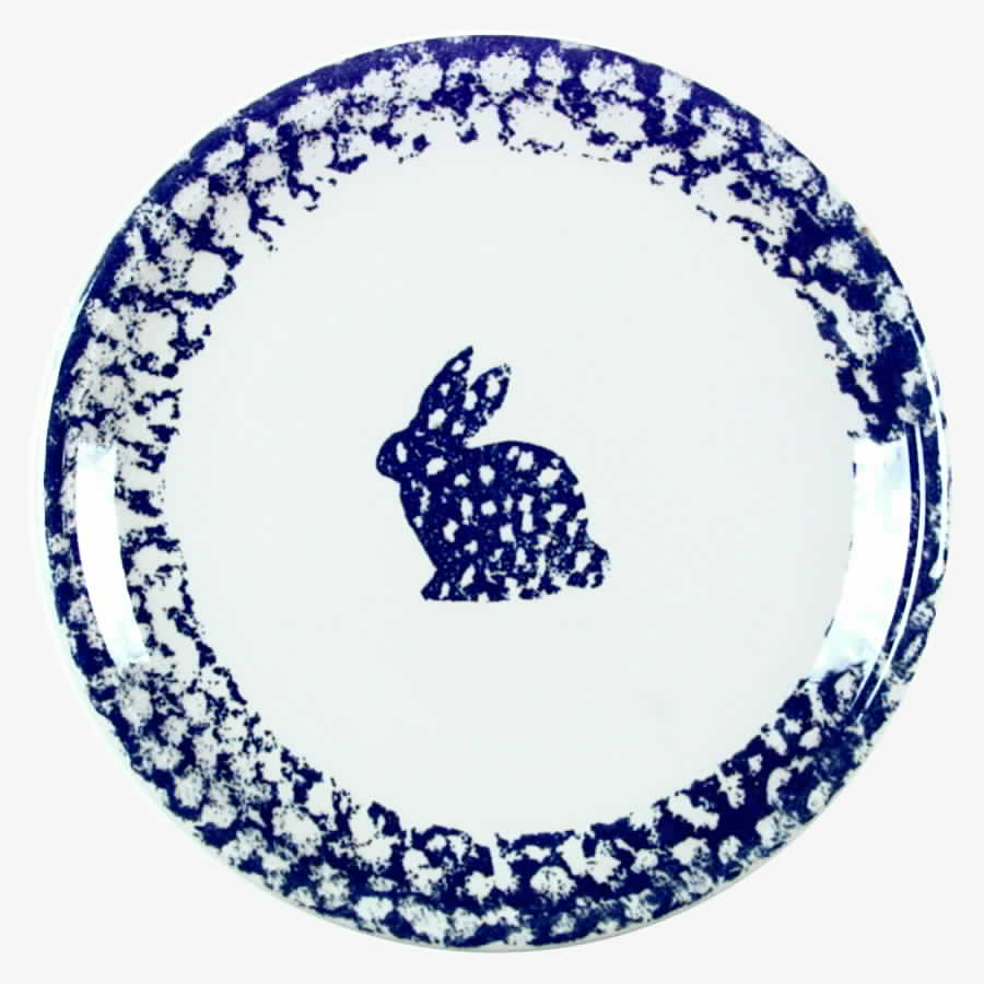 Sponge Blue (Animals or Hearts) Dinner Plate by Tienshan-1