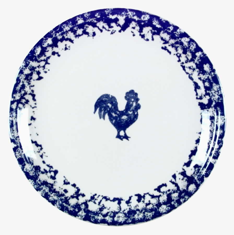 Sponge Blue (Animals or Hearts) Dinner Plate by Tienshan-1