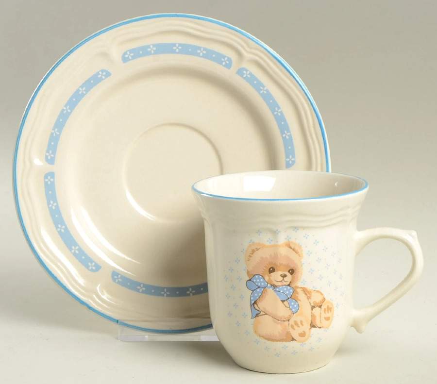 Country Bear Flat Cup & Saucer Set by Tienshan-1