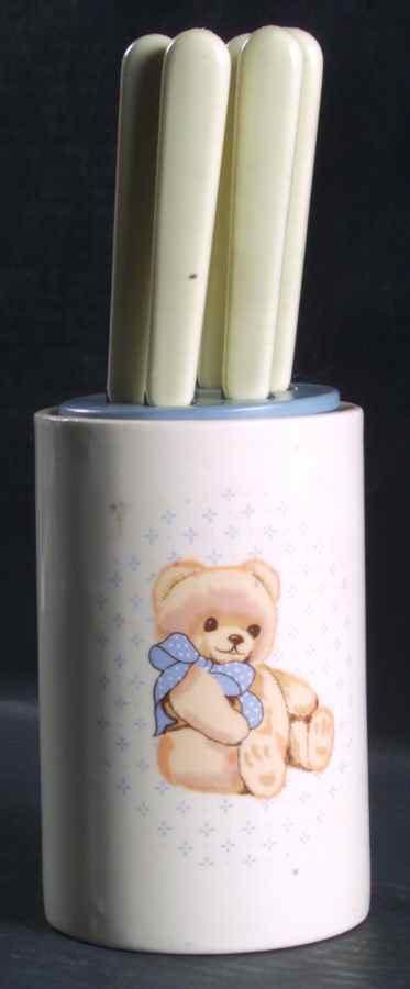 Country Bear Knife Holder with 6 Steak Knives by Tienshan-1