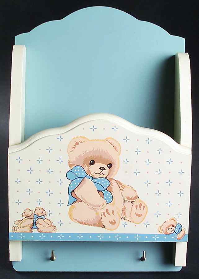 Country Bear Wood Letter and Key Rack by Tienshan-1