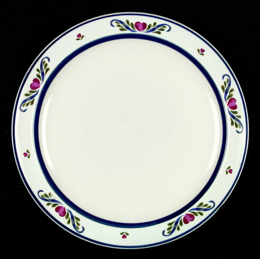 Folk Dance (Hearts & Scrolls) Dinner Plate by Tienshan-1