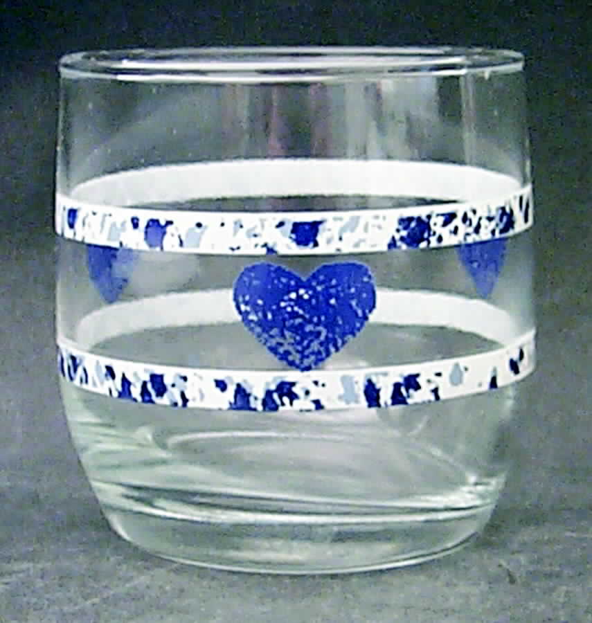 Sponge Blue (Animals or Hearts) 8 Oz Glassware Juice by Tienshan-1