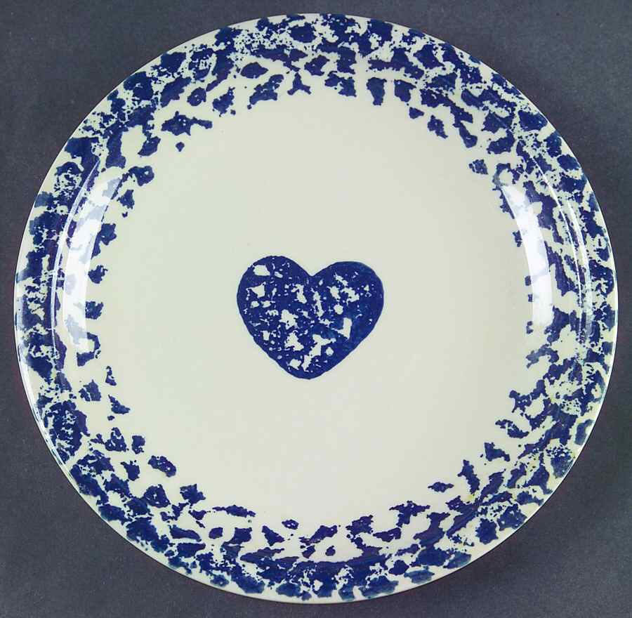 Sponge Blue (Animals or Hearts) Salad Plate by Tienshan-1