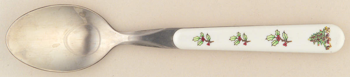 Holiday Hostess (Trim, Gold Band) Teaspoon by Tienshan-1