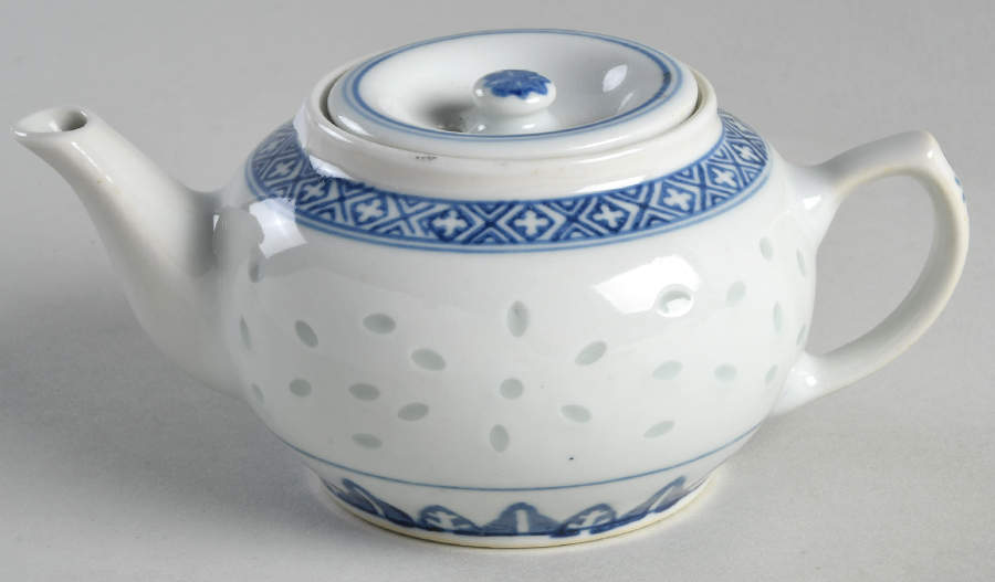 Rice Flower Individual Teapot & Lid by Tienshan-1