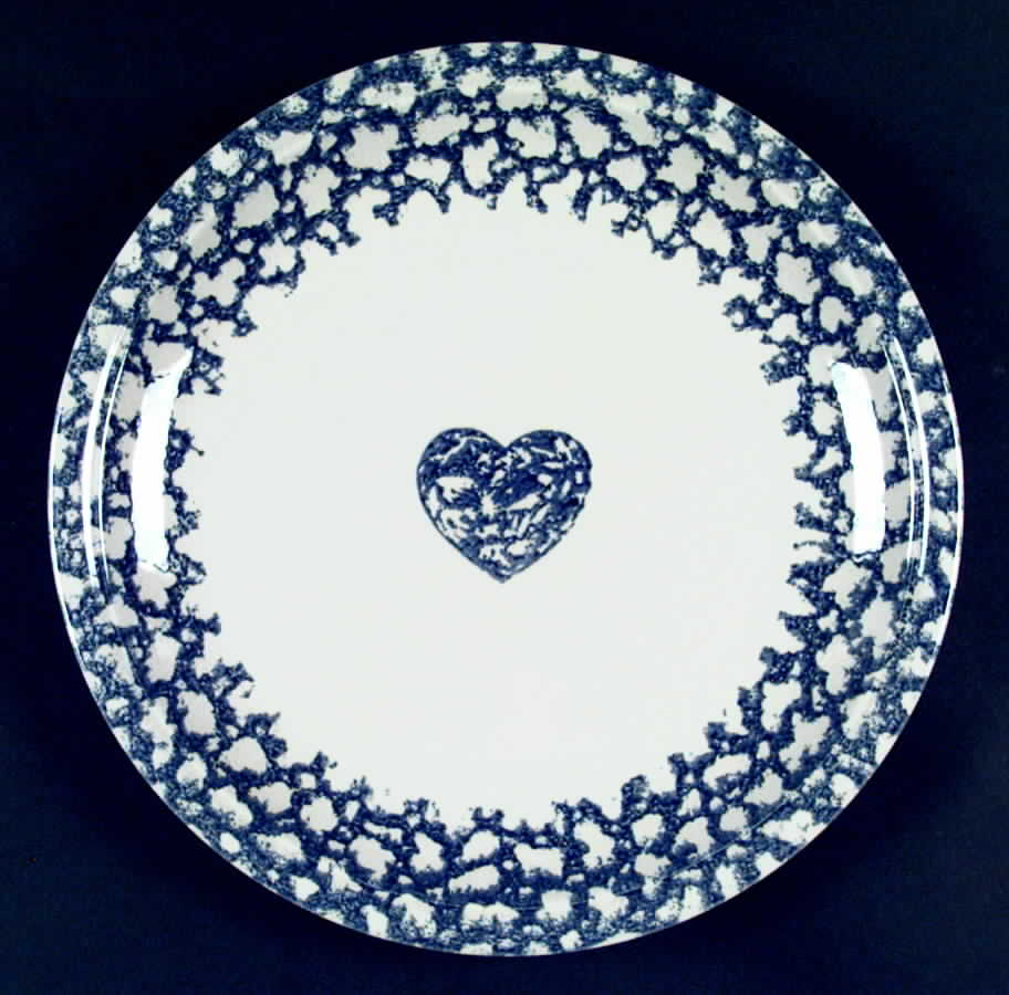 Sponge Blue (Animals or Hearts) Dinner Plate by Tienshan-1