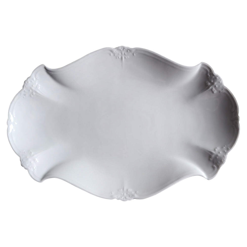 Baronesse White 13" Oval Serving Platter by Tirschenreuth-1
