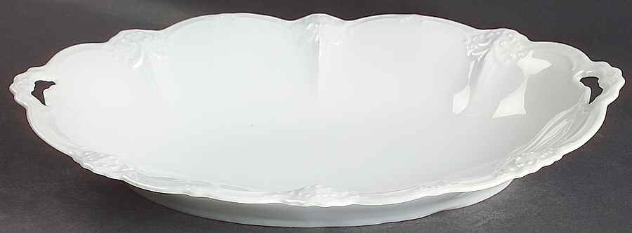 Baronesse White 12" Oval Vegetable Bowl by Tirschenreuth-1