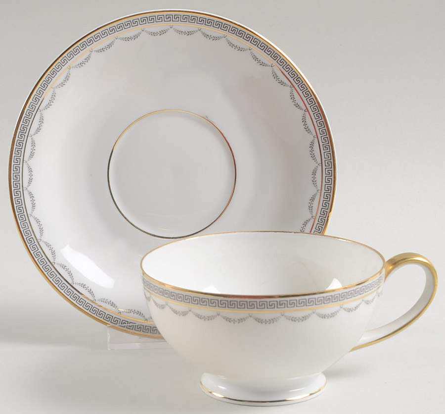 Bolton Footed Cup & Saucer Set by Tirschenreuth-1