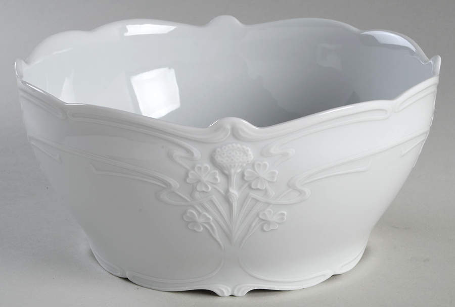 Fortuna White 8" Round Vegetable Bowl by Tirschenreuth-1
