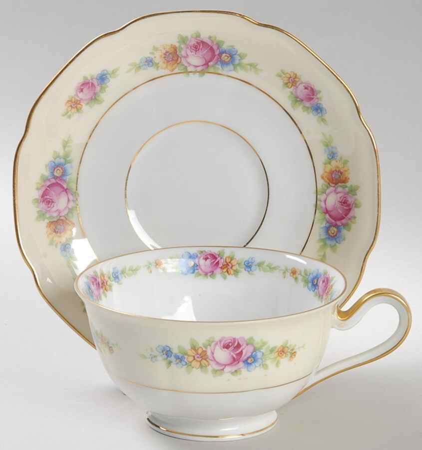 The Hampton Footed Cup & Saucer Set by Tirschenreuth-1
