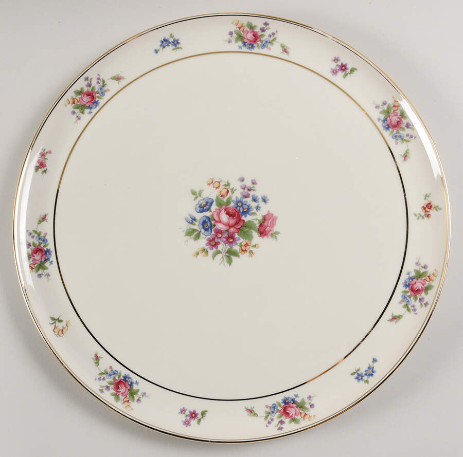 Queen's Rose Smooth #4416 14" Chop Plate (Round Platter) by Tirschenreuth-1
