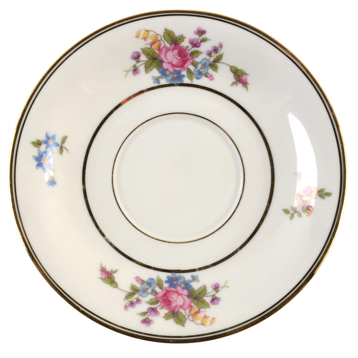 Queen's Rose Smooth #4416 Saucer for Footed Cup by Tirschenreuth-1