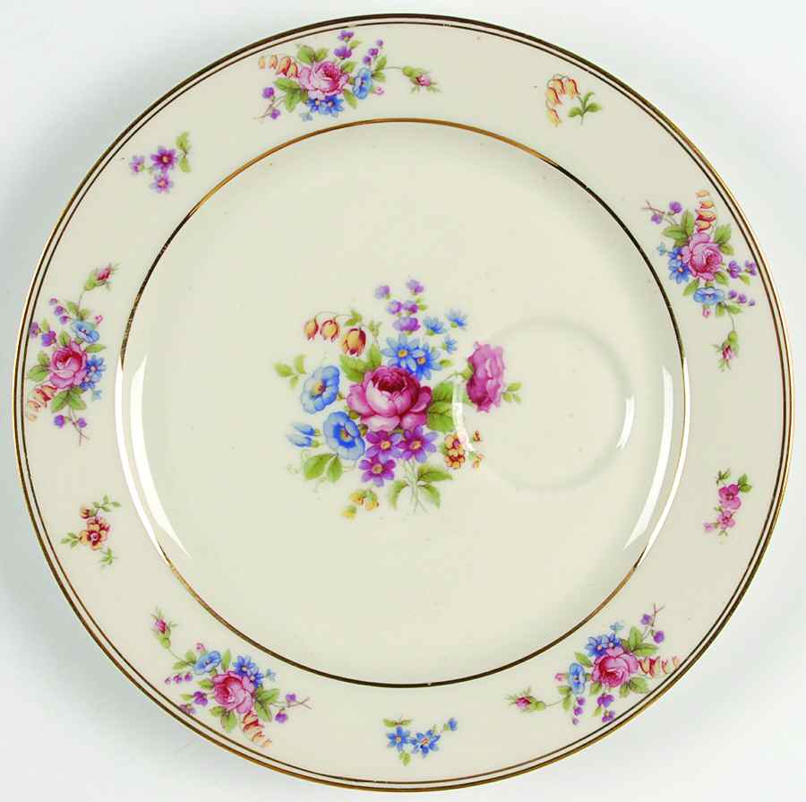 Queen's Rose Smooth #4416 Snack Plate by Tirschenreuth-1