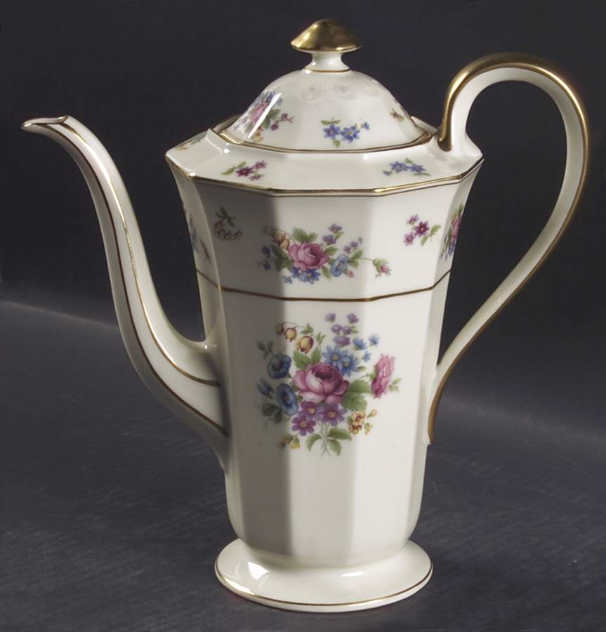 Queen's Rose Smooth #4416 Coffee Pot & Lid by Tirschenreuth-1