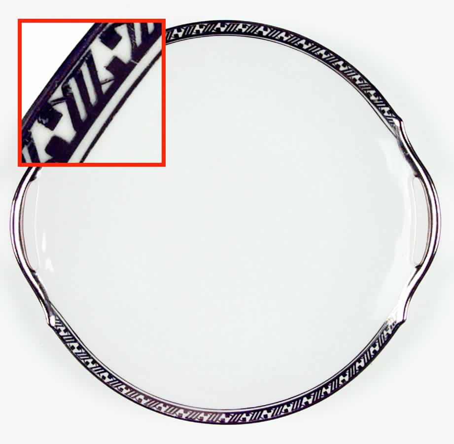 TLB1 (LIMOGES) Handled Cake Plate by Touze, Lemaitre & Blancher-1