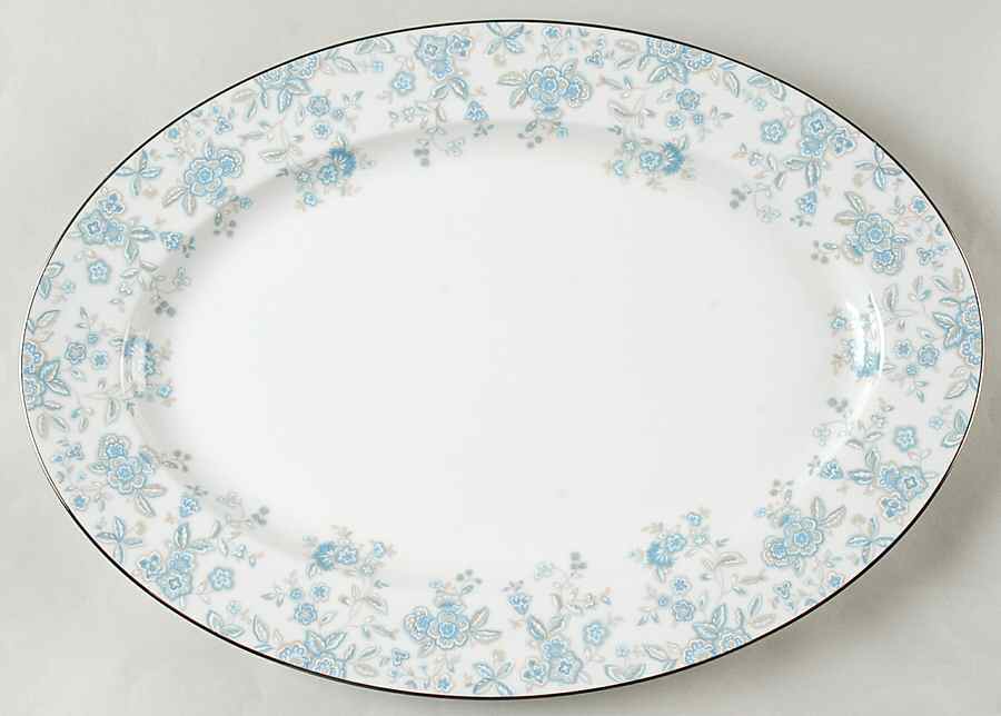 Blue Meadows 16" Oval Serving Platter by Towne-1