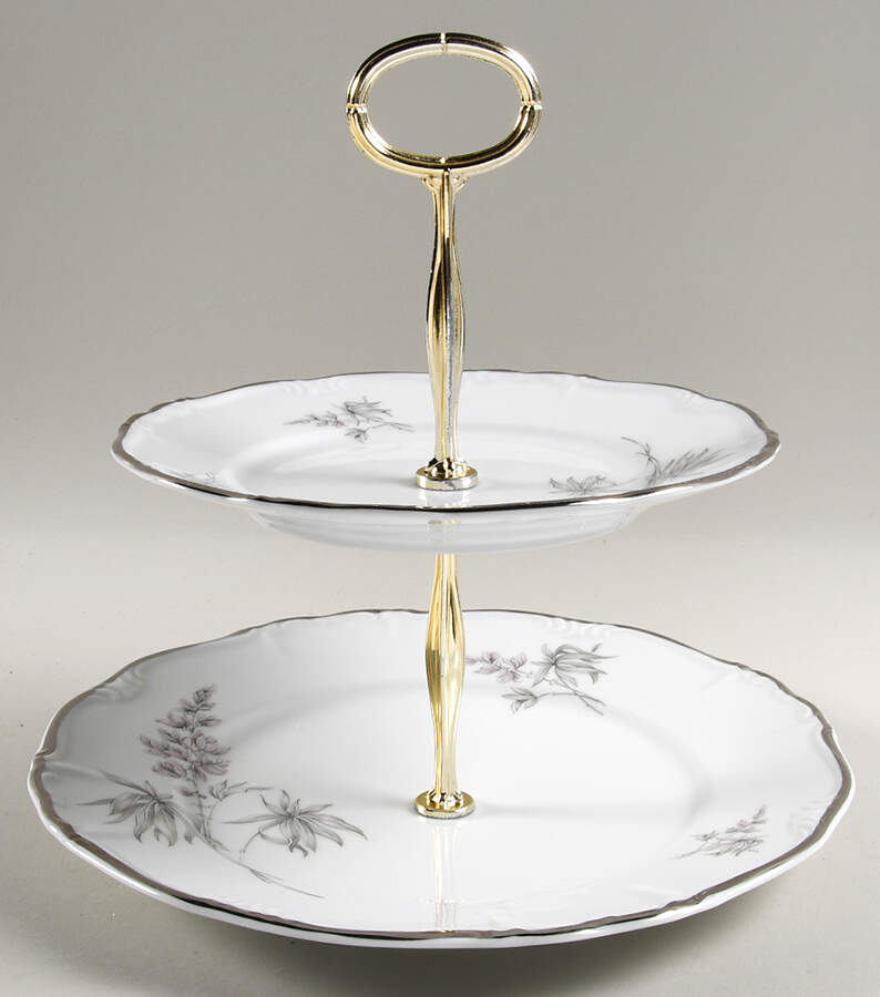 Cotillion 6 5/8"-10"  2 Tiered Serving Tray (Dp, Sp) HC by Towne-1