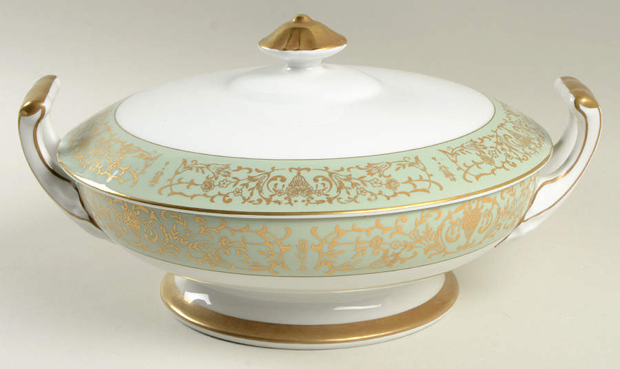 Coronation Green Round Covered Vegetable by Tradition-1