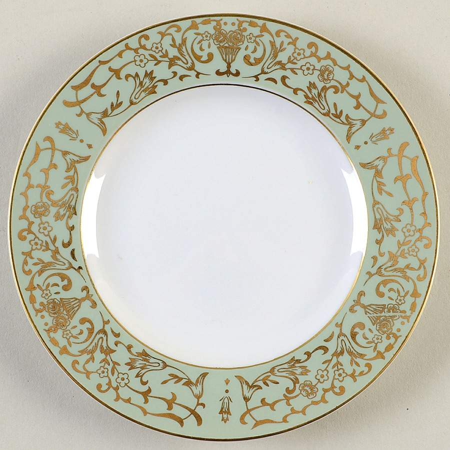 Coronation Green Bread & Butter Plate by Tradition-1