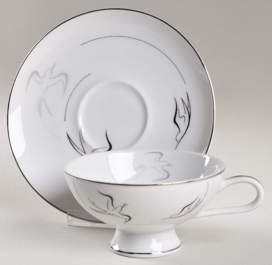 Capistrano Footed Cup & Saucer Set by Trend-1