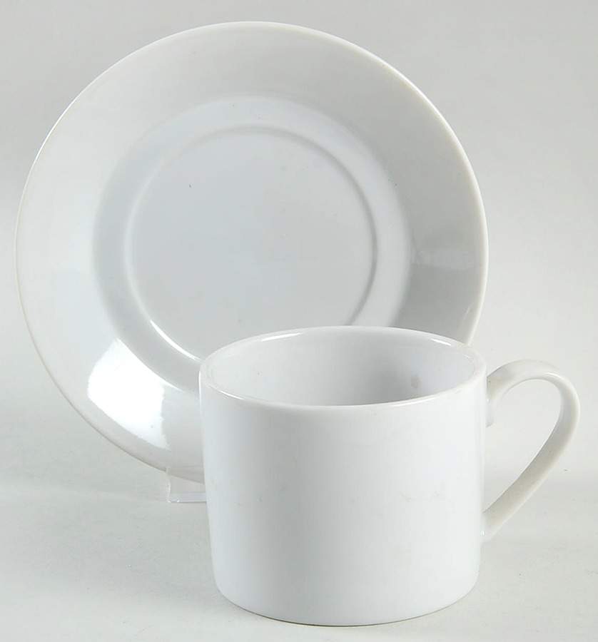 Basic V Flat Cup & Saucer Set by Trend Pacific-1