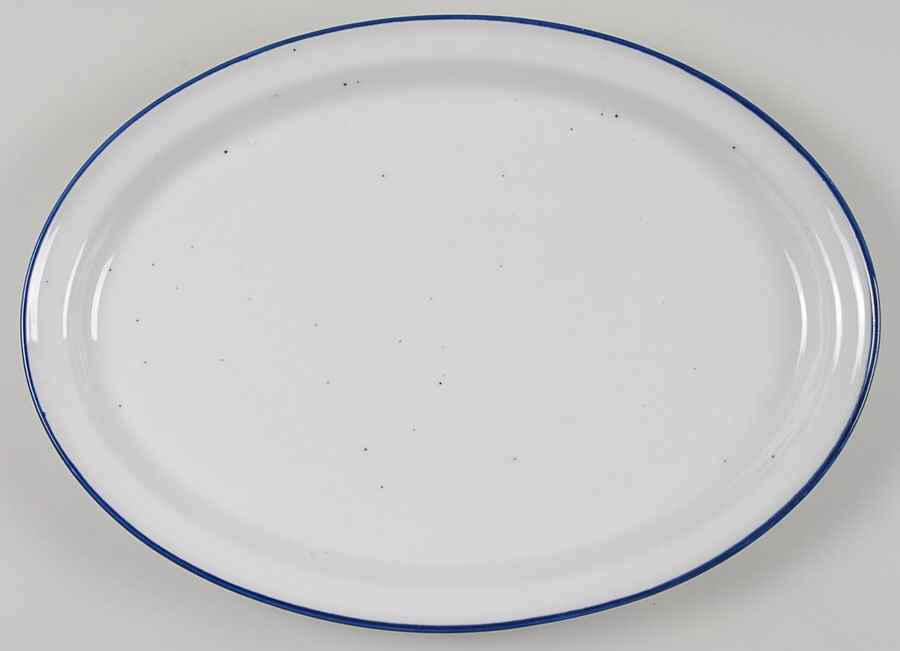 Earthstone Blue Reef 14" Oval Serving Platter by Trend Pacific-1