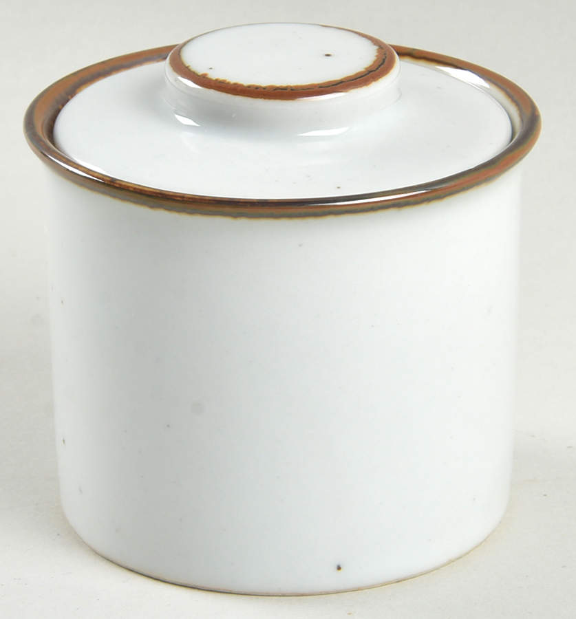 Earthstone Rust Brown Sugar Bowl & Lid by Trend Pacific-1