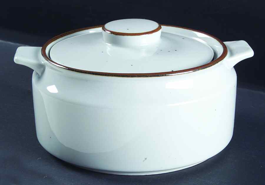 Earthstone Rust Brown 1.5 Qt Round Covered Casserole by Trend Pacific-1