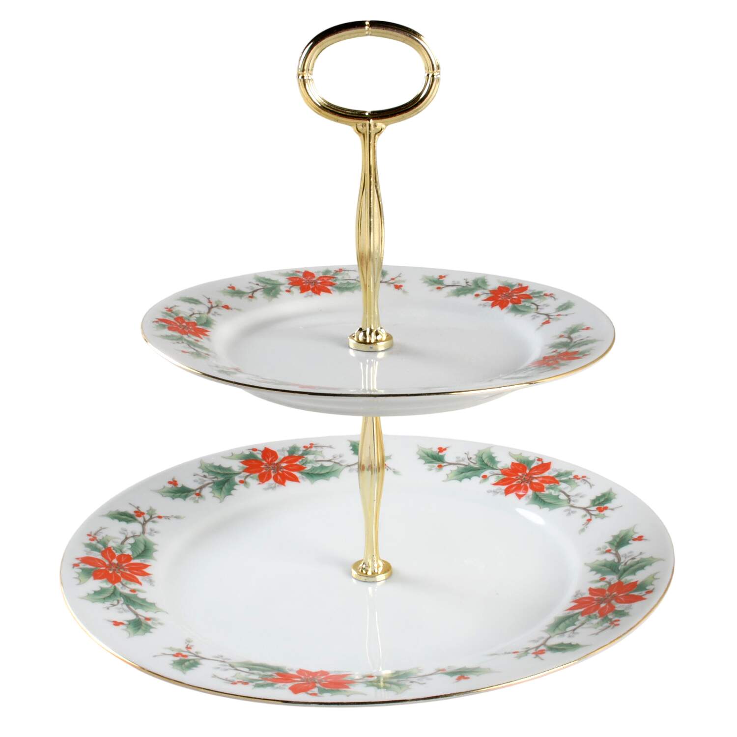 1693 (China) 6 5/8"-10"  2 Tiered Serving Tray (Dp, Sp) HC by Trisa-1