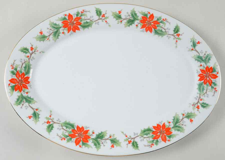 1693 (China) 14" Oval Serving Platter by Trisa-1