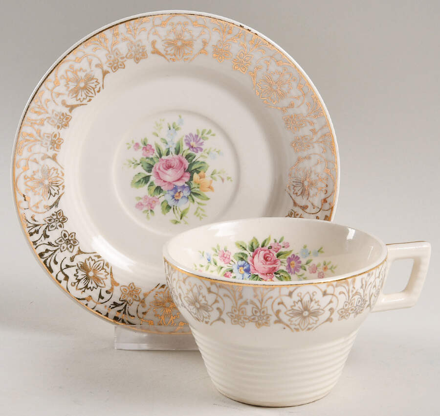 Rosalie Flat Cup & Saucer Set by Triumph-1