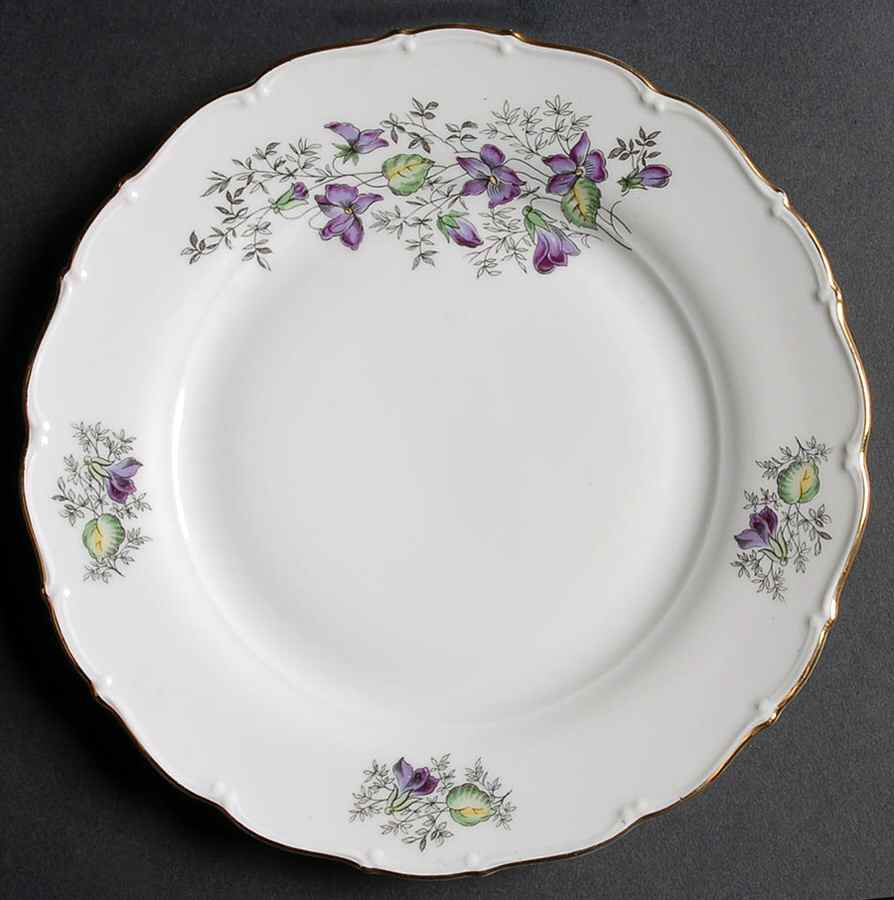 Spring Violet (Scroll Edge Only) Salad Plate by Toscport-1