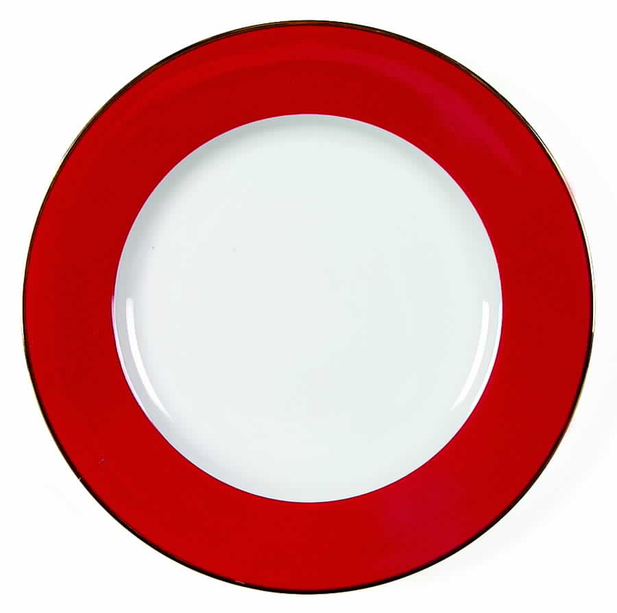 Halo Red Dinner Plate by Ten Strawberry Street-1