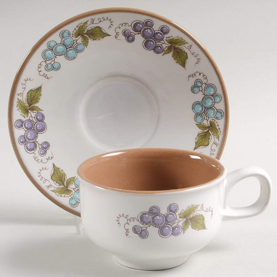 Arboresque Flat Cup & Saucer Set by Taylor, Smith & Taylor (Ts&T)-1