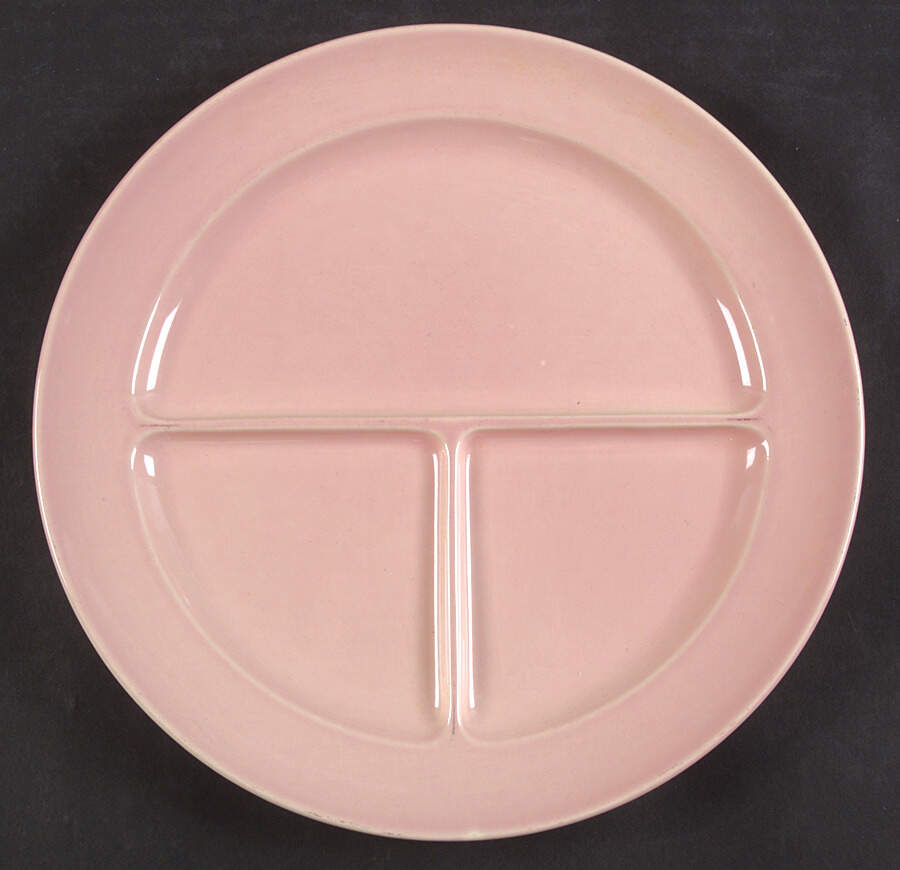 Luray Pastels Sharon Pink Grill Plate by Taylor, Smith & Taylor (Ts&T)-1