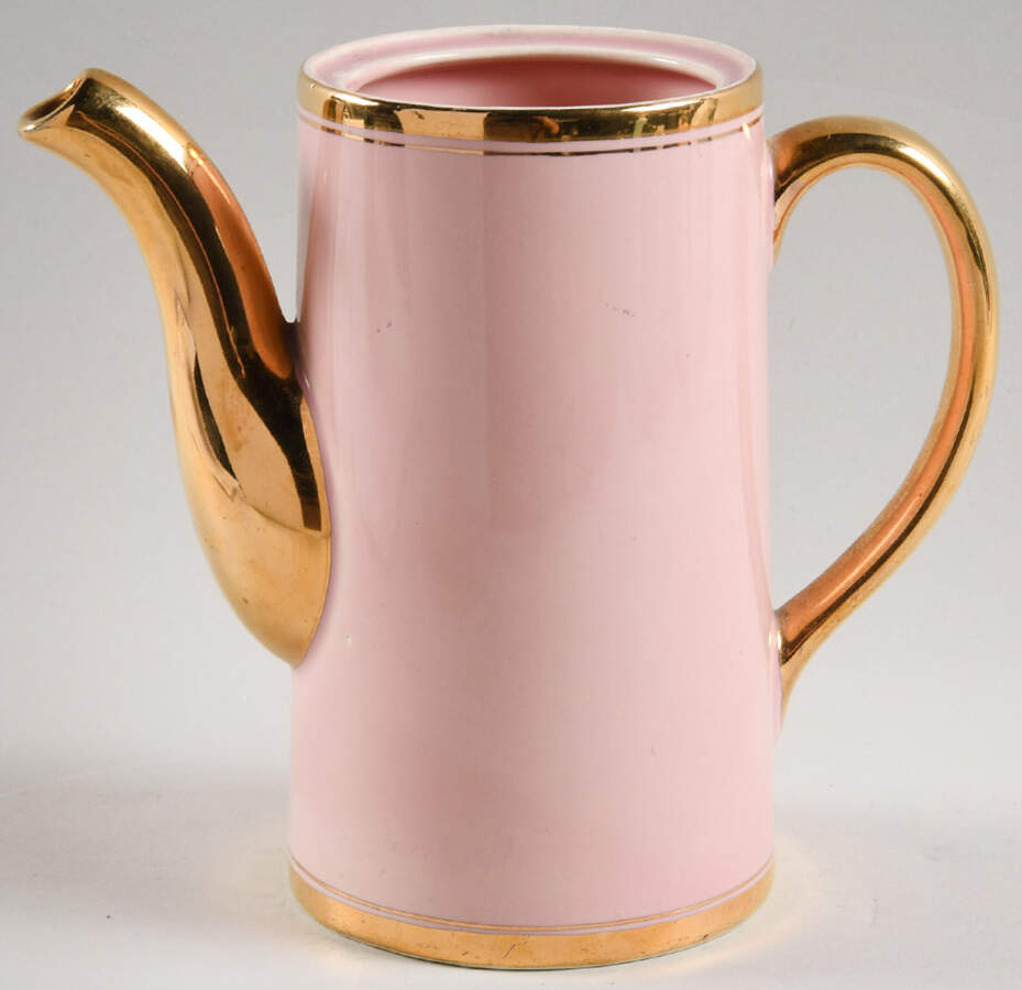 Luray Pastels Sharon Pink Chocolate Pot No Lid by Taylor, Smith & Taylor (Ts&T)-1