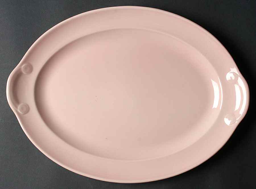 Luray Pastels Sharon Pink 13" Oval Serving Platter by Taylor, Smith & Taylor (Ts&T)-1