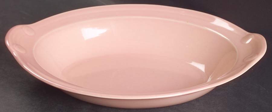 Luray Pastels Sharon Pink 10" Oval Baker/Vegetable Bowl by Taylor, Smith & Taylor (Ts&T)-1