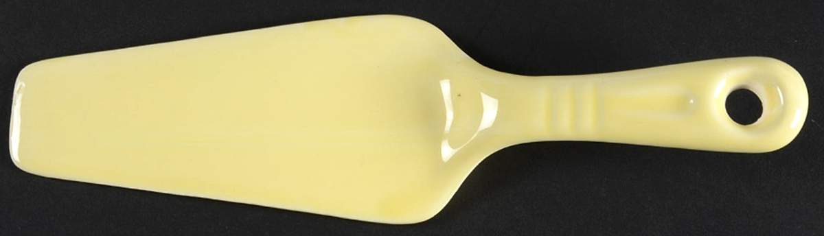 Luray Pastels Persian Cream Yellow Solid Ceramic Pie/Cake Server by Taylor, Smith & Taylor (Ts&T)-1