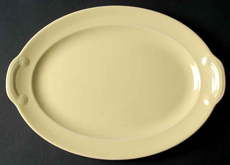 Luray Pastels Persian Cream Yellow 11" Oval Serving Platter by Taylor, Smith & Taylor (Ts&T)-1