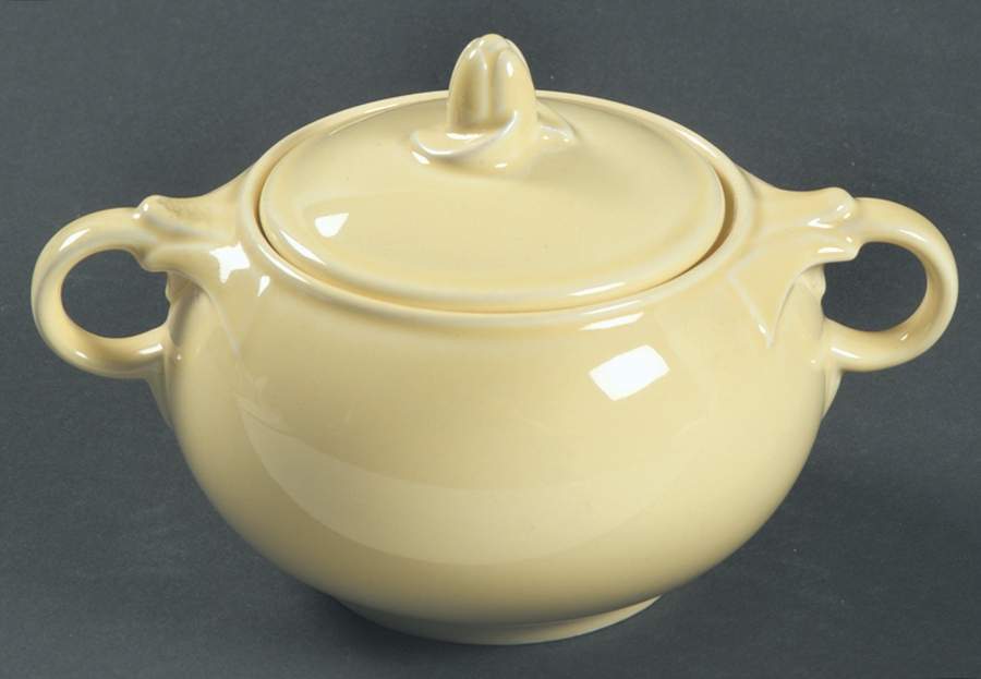 Luray Pastels Persian Cream Yellow Sugar Bowl & Lid by Taylor, Smith & Taylor (Ts&T)-1