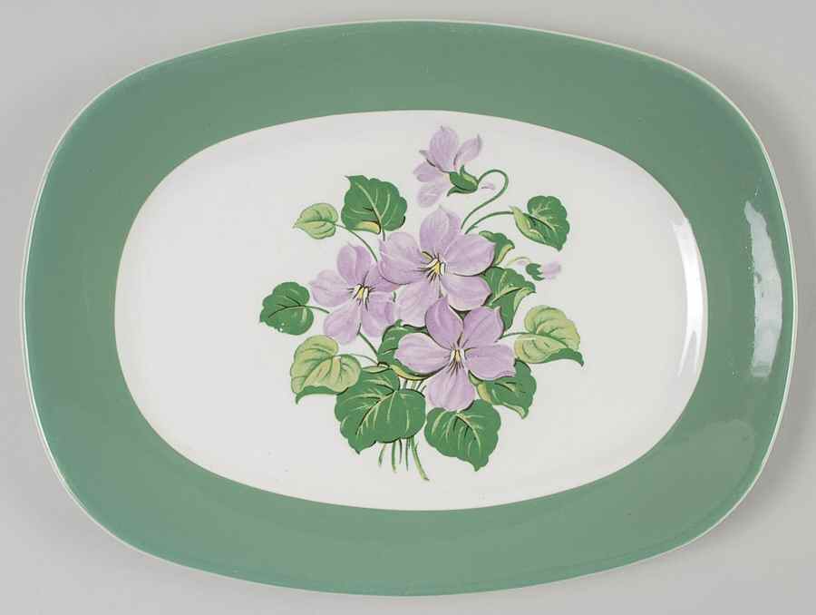 Marsh Violet 11" Oval Serving Platter by Taylor, Smith & Taylor (Ts&T)-1