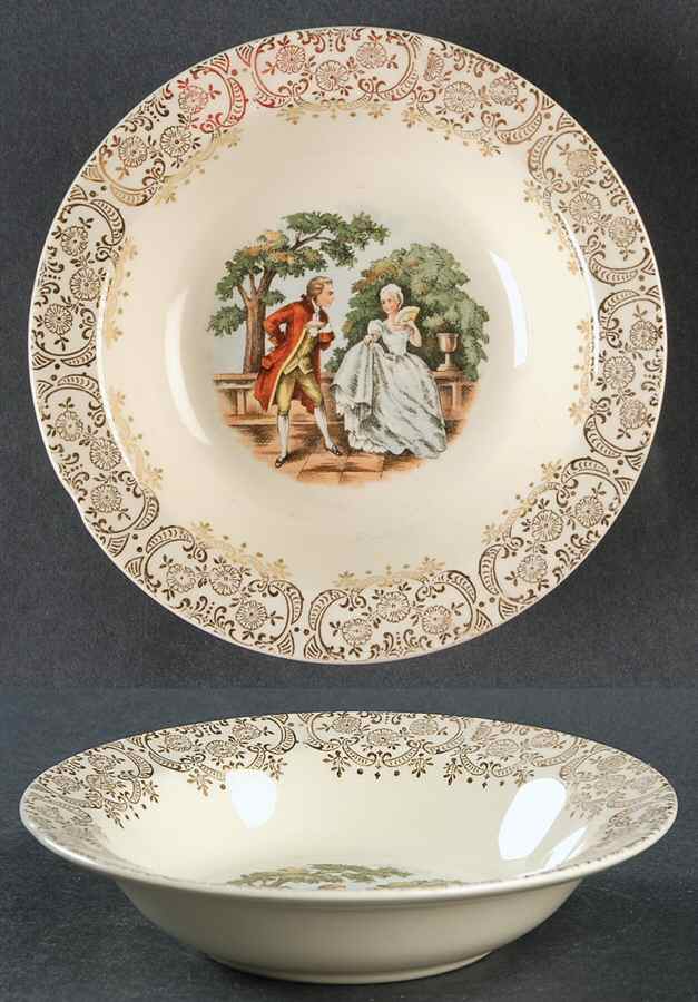 Antoinette Rim Fruit/Dessert (Sauce) Bowl by Taylor, Smith & Taylor (Ts&T)-1